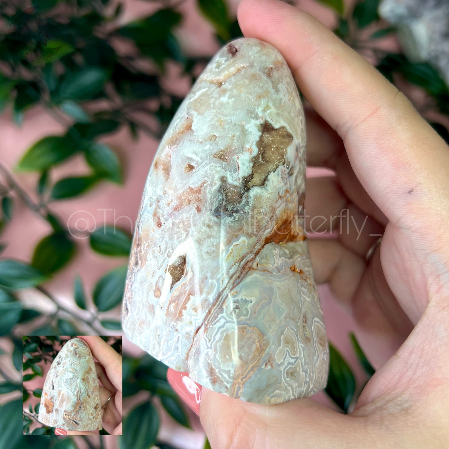 Crazy Lace Agate (Pink) Druzy Freeforms