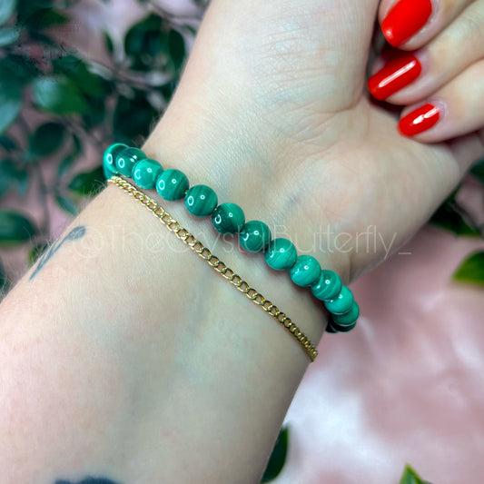 Malachite Beaded Bracelet