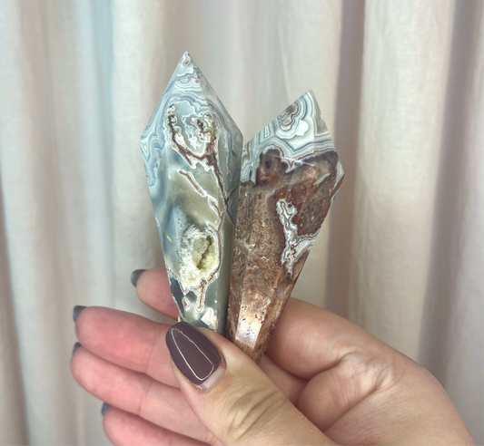 Crazy Lace Agate Wands