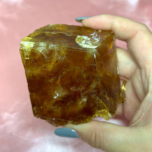 Amber Calcite Chunks