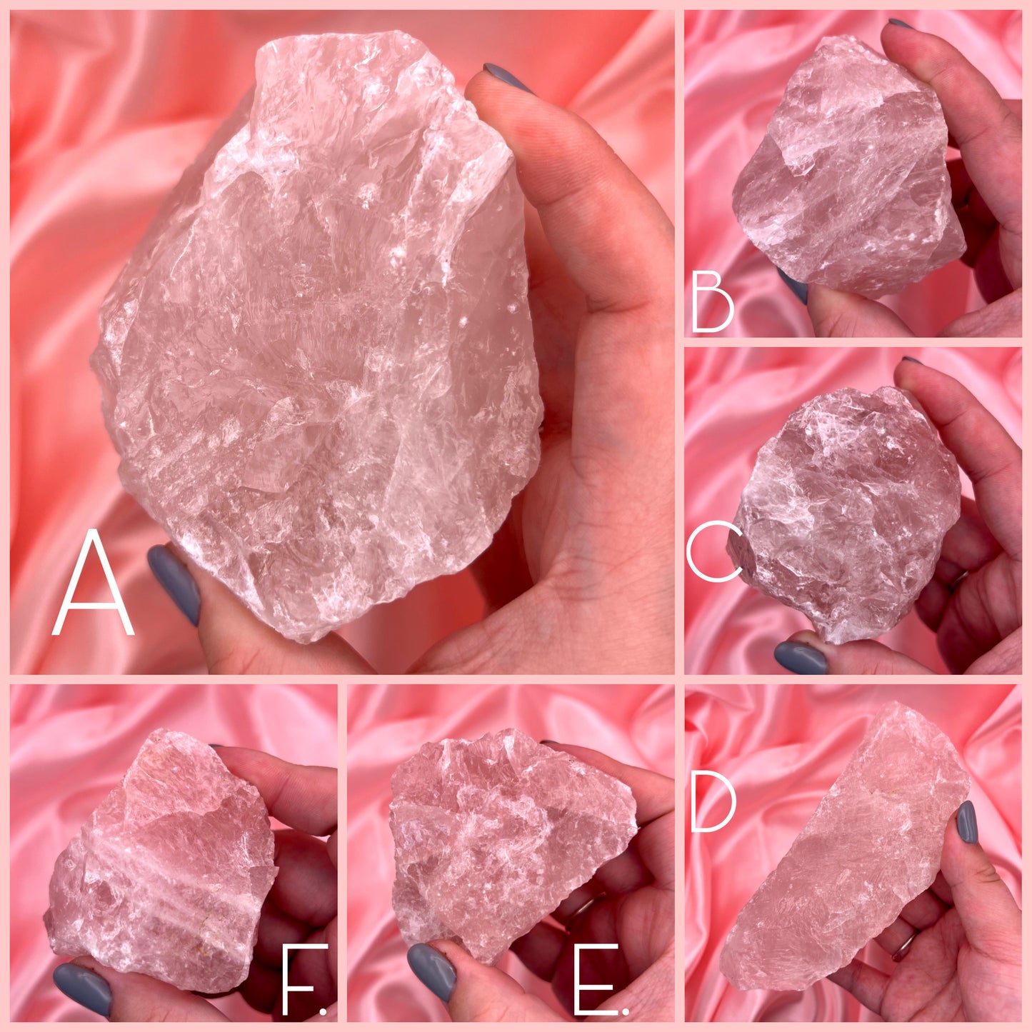 Big Rose Quartz Raw Chunks