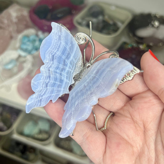 Blue Lace Agate Butterfly