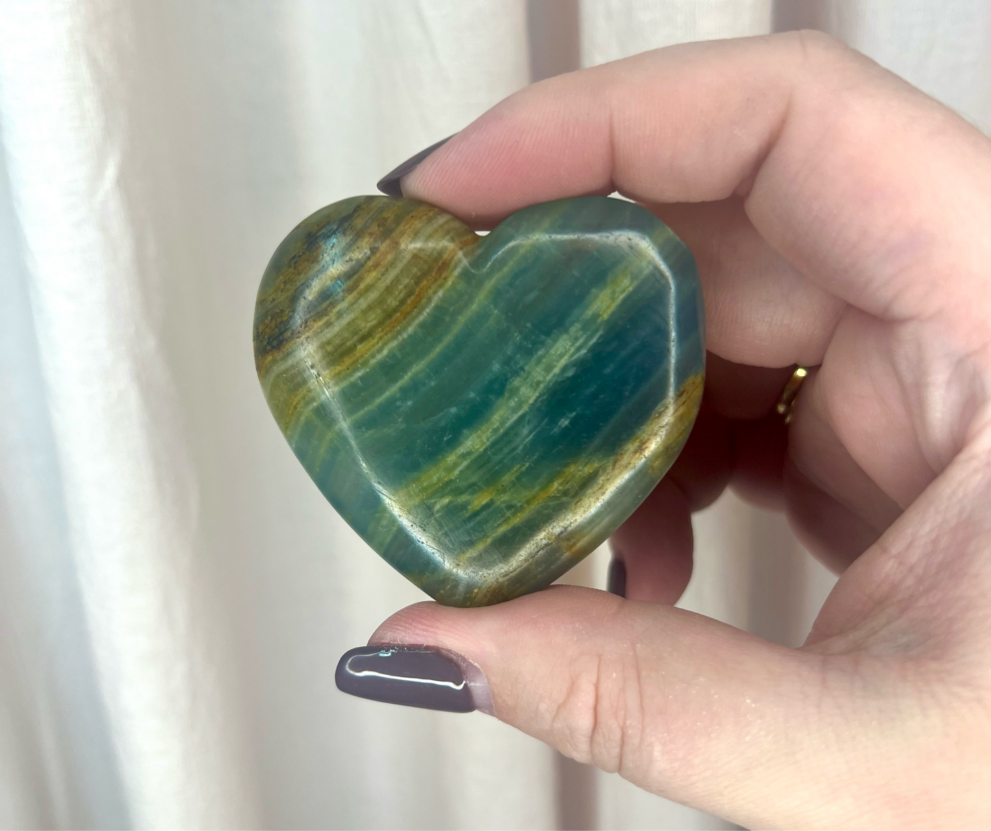 Blue Onyx Heart