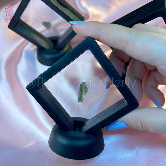 Moldavite Pieces in Display Boxes