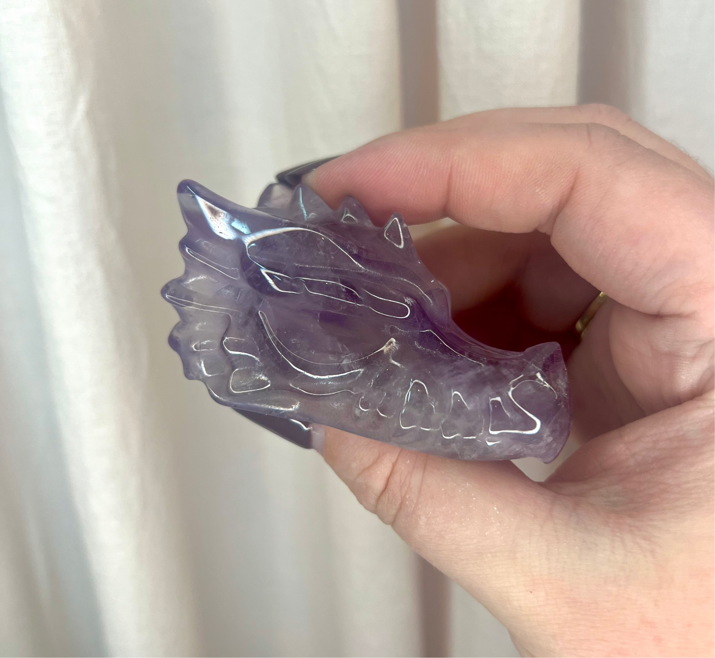 Amethyst Dragon Head Carving