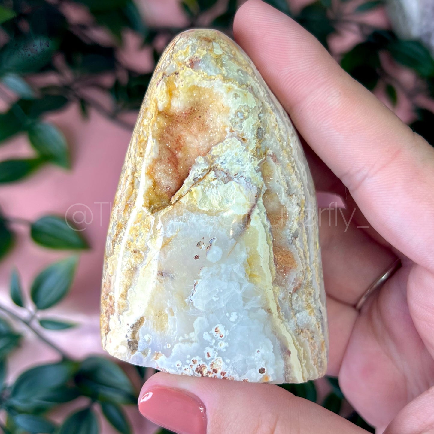 Crazy Lace Agate (Pink) Druzy Freeforms