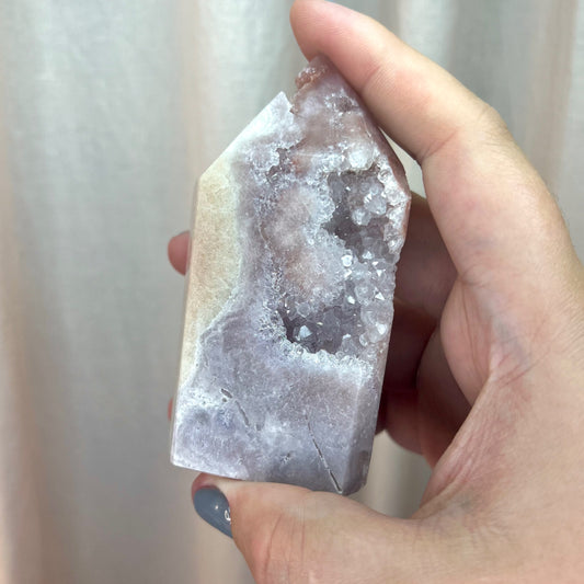 181g Druzy Pink Amethyst Tower