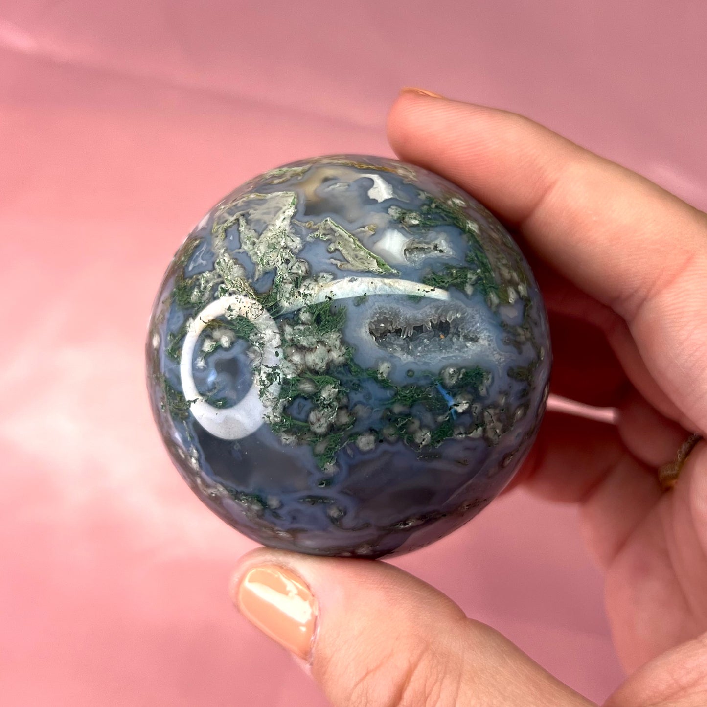 240g Moss Agate Sphere