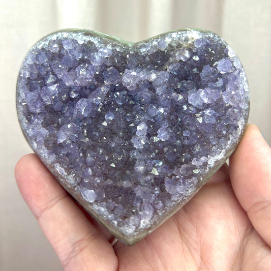 297g Amethyst Cluster Heart