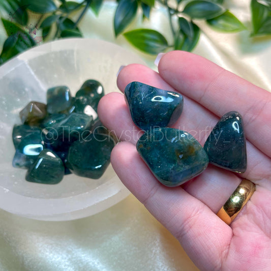 Moss Agate Tumbles