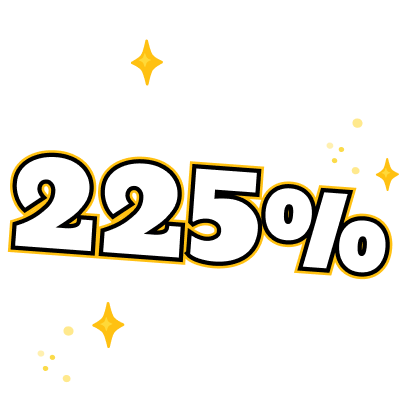 225% bonus from €400